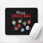 Merry Christmas Dog Paws Lights Funny Xmas Womens Muismat (Met muis)