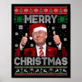 Merry Christmas Donald Trump Santa Family Xmas Ugl Poster (Voorkant)