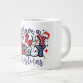 Merry Christmas Donut Design Ceramic Mug (Devant droit)
