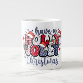 Merry Christmas Donut Design Ceramic Mug (Devant)