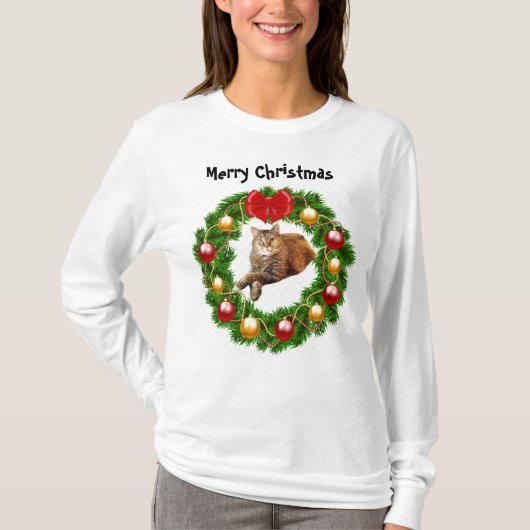 MERRY CHRISTMAS DU T-shirt CAT (Devant)