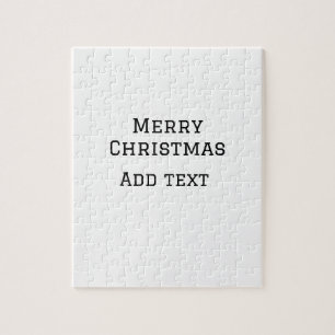 Merry Christmas eenvoudige minimale add naam tekst Legpuzzel
