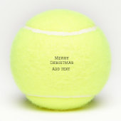 Merry Christmas eenvoudige minimale add naam tekst Tennisballen (Achterkant)