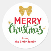 Merry Christmas Elegant Sticker Personalize (Devant)