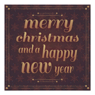 MERRY CHRISTMAS EN EEN NIEUW JAAR PERFECT POSTER