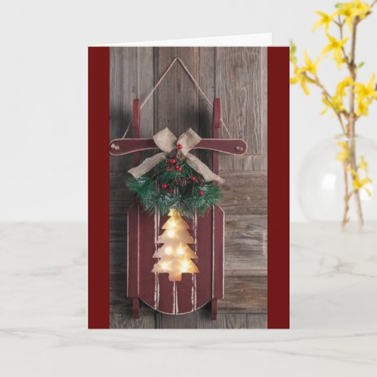 MERRY CHRISTMAS EN EEN ZEER HUIDIG NIEUW JAAR KAART (Gele Bloem)