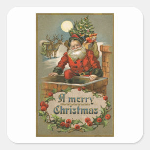 MERRY CHRISTMAS ENVELOPE SEAL STICKER