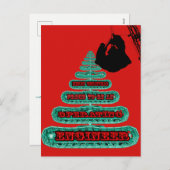 MERRY CHRISTMAS EXPLOITANT VAN DE ENGINEER-CRANE FEESTDAGENKAART (Voorkant / Achterkant)