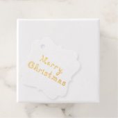 Merry Christmas Fabric Font Letters Line Art Bedankjes Labels (Met doos)