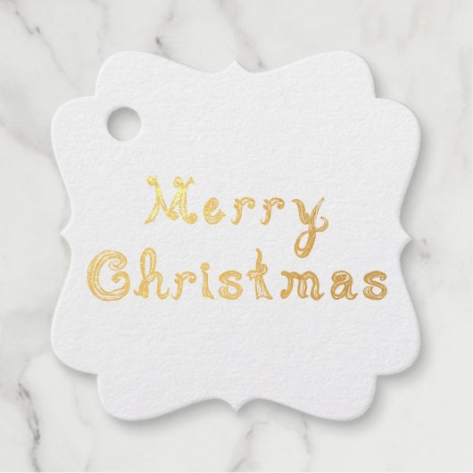 Merry Christmas Fabric Font Letters Line Art Bedankjes Labels (Voorkant)