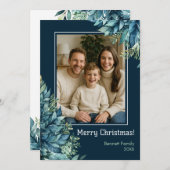 Merry Christmas family custom photo holiday card Kaart (Voorkant / Achterkant)