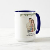 Merry Christmas Family Mug Personalized with Your (Devant droit)
