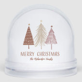 Merry Christmas Family Name Holiday Snow Globe (Avant)