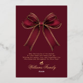 Merry Christmas family Photo Plaid Christmas Folie Uitnodiging (Achterkant)