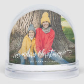Merry Christmas Family Photo Snow Globe (Avant)