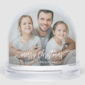 Merry Christmas Family Photo Snow Globe (Arrière)