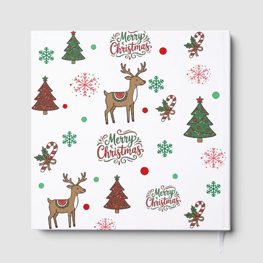 Merry Christmas Family Reunion Memory Guest Book (Verso)