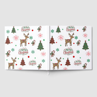 Merry Christmas Family Reunion Memory Guest Book Gastenboek