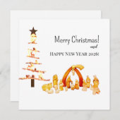 Merry Christmas! Feestdagenkaart (Voorkant / Achterkant)