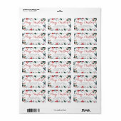Merry Christmas Feestelijke Retour Adres Label (Full Sheet)