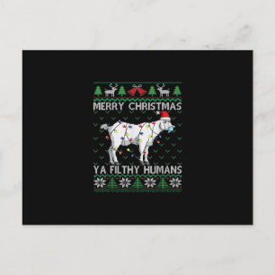 Merry Christmas Filthy Humans Goat Ugly Christmas Aankondigingskaart