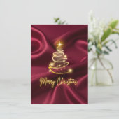 merry Christmas Flat Holiday Card Feestdagenkaart (Staand voorkant)