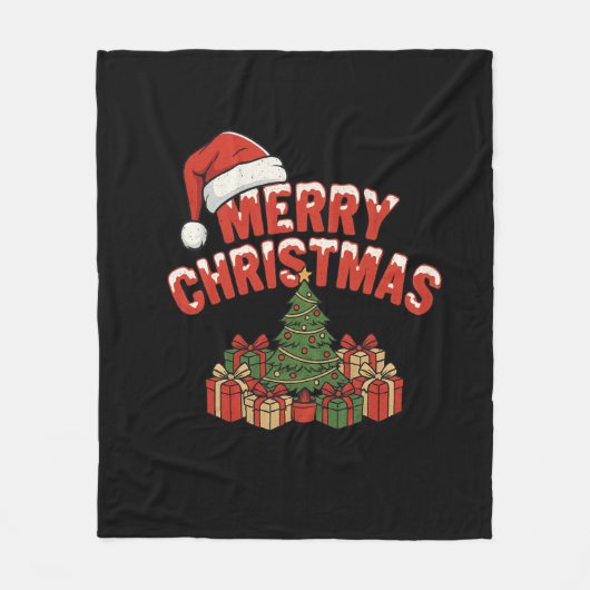 Merry Christmas Fleece Blanket (Voorkant)