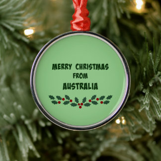 Merry Christmas from Australia Metalen Ornament