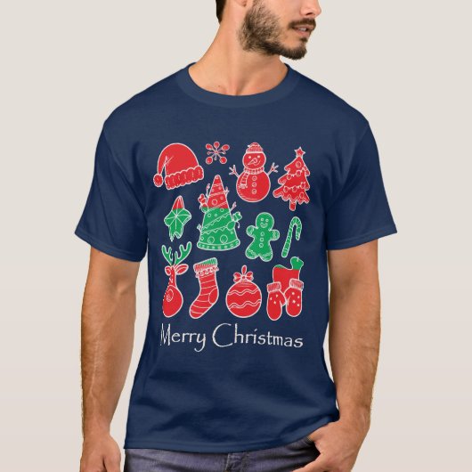Merry Christmas Funny Holiday T-shirt (Devant)