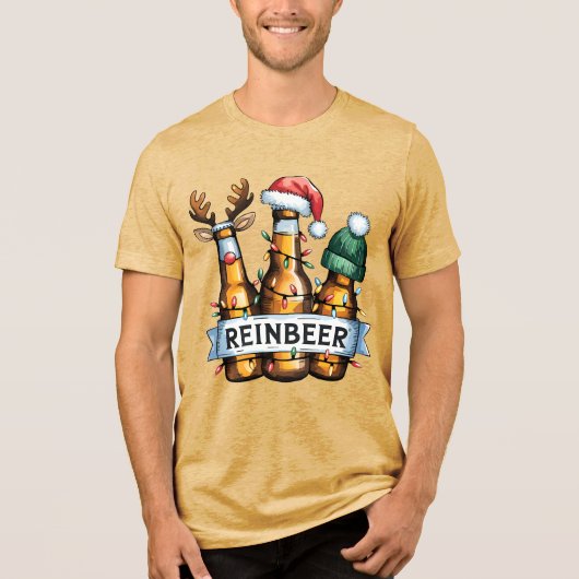 Merry Christmas Funny Reinbeer T-Shirt for Men (Voorkant)