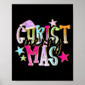 Merry Christmas Funny Santa Squad Pajamas Xmas Hol Poster (Voorkant)