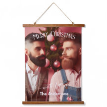 Merry Christmas Gay Retro Roze | Aangepaste foto