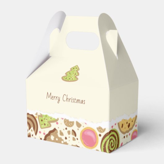 Merry Christmas Gepersonaliseerde cookie box Bedankdoosjes (Voorkant Zijde)