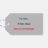Merry Christmas Gepersonaliseerde  Gift Label Cadeaulabel (Achterkant Horizontaal)