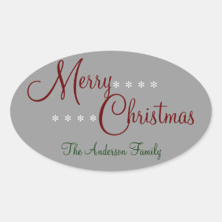Merry Christmas Gepersonaliseerde Pakket Stickers