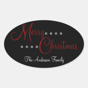 Merry Christmas Gepersonaliseerde Pakket Stickers