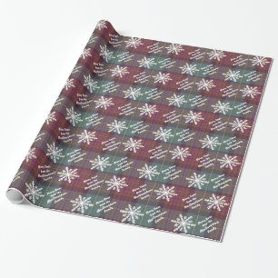 Merry Christmas gepersonaliseerde plaid Cadeaupapier