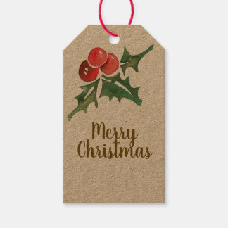 Merry Christmas Gift Box Hang Label Cadeaulabel