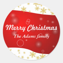 Merry Christmas Gift Label bewerkbare Sticker