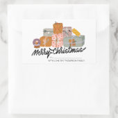 Merry Christmas Gift Label gepersonaliseerd met na (Tas)