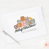 Merry Christmas Gift Label gepersonaliseerd met na (Envelop)