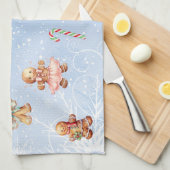  Merry Christmas Gingerbread & Candy Cane  Theedoek (Quarter Fold)