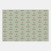 Merry Christmas Gingerbread Cookies Inpakpapier Vel (Voorkant 3)