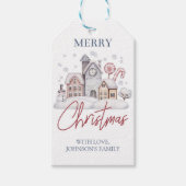 Merry Christmas Gingerbread House Cadeau Labels Cadeaulabel (Voorkant)