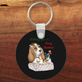 Merry Christmas Girls  Sleutelhanger (Voorkant)