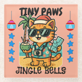 Merry Christmas Glazen Onderzetter