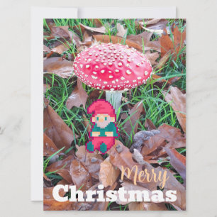 Merry Christmas, gnoom pixelart, Pixel Art  Feestdagenkaart