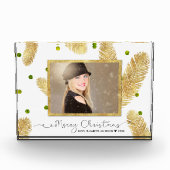 Merry Christmas Gold Glitter Script - Fotoblok (Voorkant)