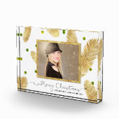 Merry Christmas Gold Glitter Script - Fotoblok (Rechts)