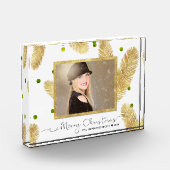 Merry Christmas Gold Glitter Script - Fotoblok (Links)